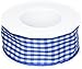 Produktbild PRÄSENT VICHY Geschenkband mit Drahtkante royalblau / weiß, 20 m Dekoband zum Verzieren & Basteln, 40 mm Breite, kariertes Band für bunte Dekos & Geschenkverpackungen, zu feierlichen Anlässen