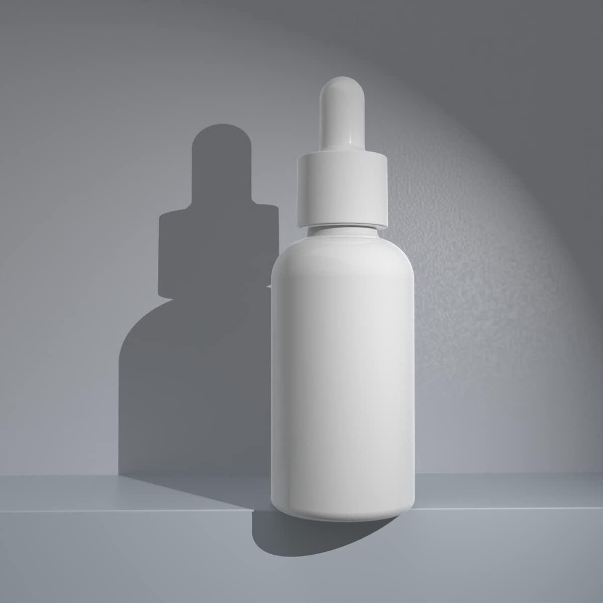 1oz White Coated Eye Glass Dropper Bottles (30ML) with White Cap and Pipettes, UV Safe Bottles for Essential Oils and Aromatherapy (Pack of 30)