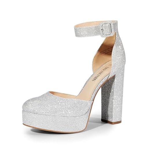 DREAM PAIRS Zapatos de tacón Cerrados para Mujer.,Size 39,Plata-Glitter,SDPU2419W | Ya disponible en tu tienda friki favorita! En mundofriki.es!