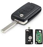 KEYYOU Car Key Fob Case Shell sostuzione Flip pieghevole Remote Cover accessori per chiavi auto adatti per VOLVO S60 S80 V70 XC70 XC90  34