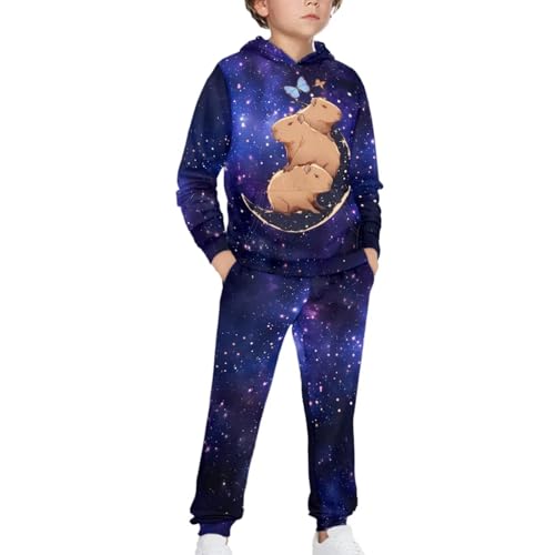 Xpyiqun Tracksuits Girls Outfits Size 5-12 Years Kids 2 Piece Pullover Sweatshirt and Sweatpants Long Sleeve Hoodies3