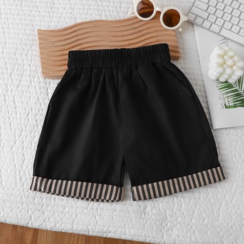 Moonker Toddler Boys Baggy Cotton Shorts Kids Stretchy Soft Breathable Elastic Waist Short Trousers Baby Denim3