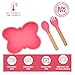 BabyX Baby Silicone Feeder Set, 3-pcs Butterfly-themed Baby Bowl with Suction, Spoon and Fork for Babies Toddler Kids, BPA-Free, Baby Utensils Feeding Supplies, Microwave and Dishwasher Safe