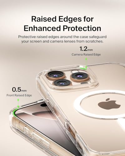 Image of DIZORO Crystal Clear Magnetic Compatible with iPhone 16 Pro Max Case with Anti-Yellow Anti-Scratch Shockproof Transparent Cover