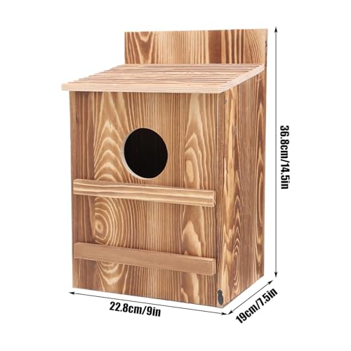 Grand nichoir pour oiseaux crécerelles avec vis de montage incluses - 6