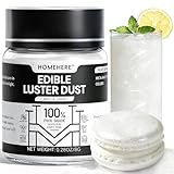 HomeHere Edible Luster Dust Food-Grade Glimmer Powder Glitter for Cake Decorating 8g, Edible Sprinkle Glitter for Cocktails Drinks Baking Candy Dessert Chocolate Vegan Tasteless