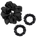 [Alta Calidad] - Las gomas elásticas para el cabello están hechas de seda, suave y liso al tacto, cómodo de llevar.