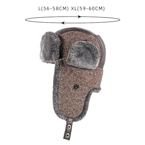 Chapéu de aba de proteção quente à prova de vento masculino feminino divertido inverno para equitaçã