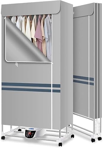 2300W Portable Electric Clothes Dryer, 2/3-Tier Heated Airer with Remote Control, Large Capacity Folding Laundry Drying Rack, Digital Timer for Efficient Drying