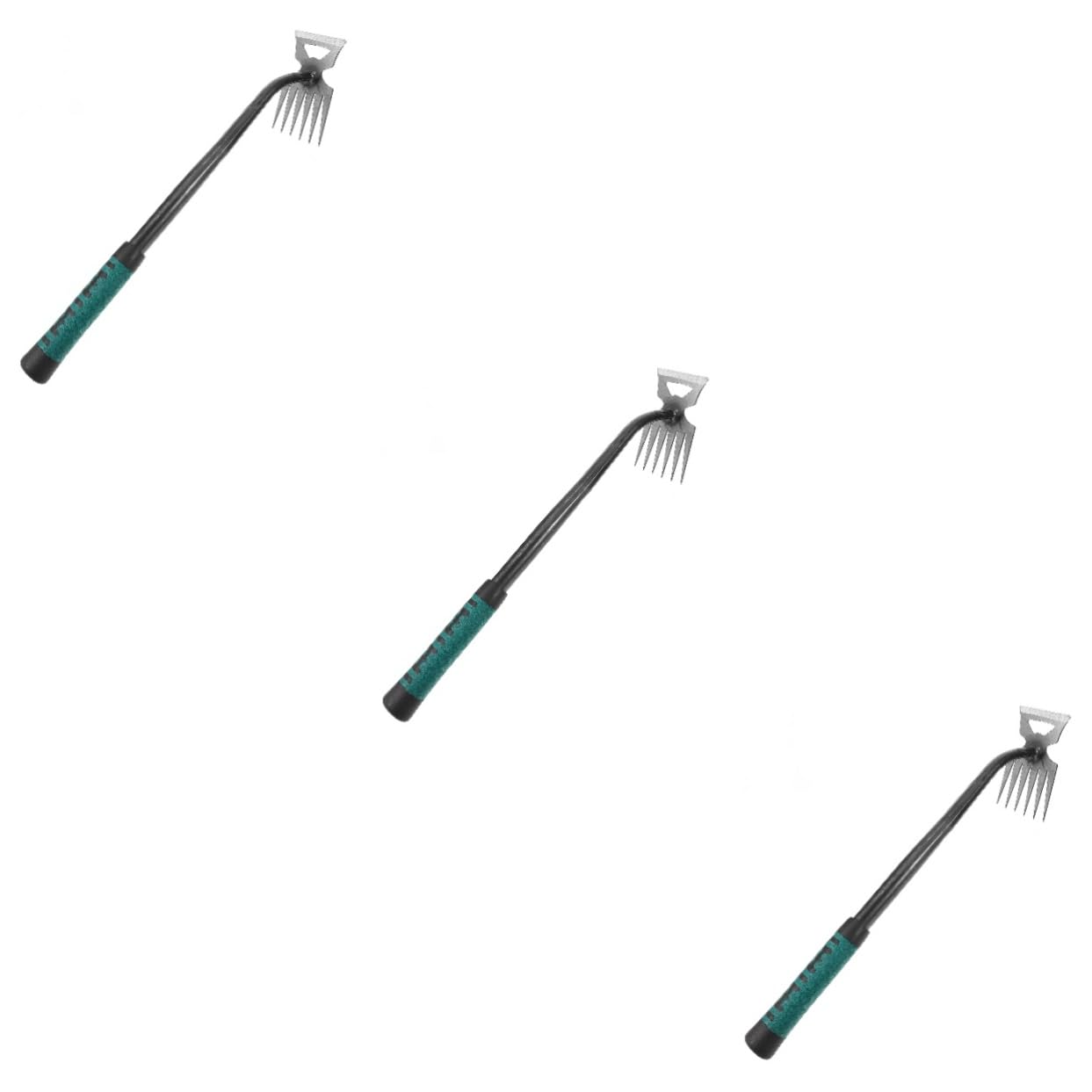 iplusmile 3 Pezzi Hoe Diserbante Strumento di Trazione Sradicamento Zappe da Giardino Strumenti di Scavo del Giardino Attrezzo da Giardino Triangolare Forca da Diserbo Acciaio