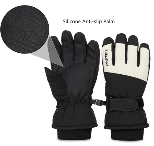 Image of Kids Ski Gloves Winter Warm Glove Outdoor Thermal Snow Finger Mittens for Boys Girls 5-10 Years