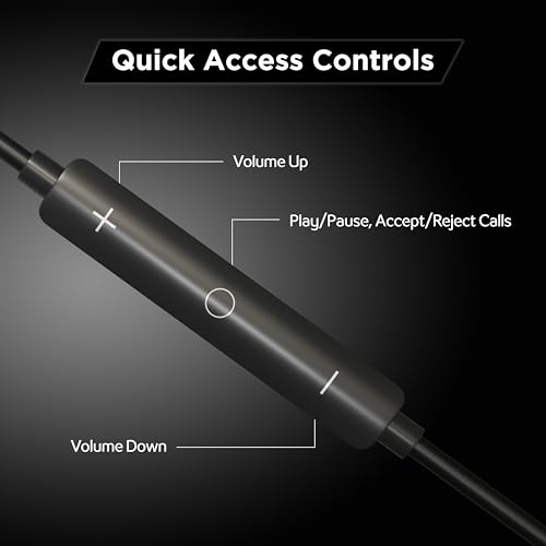 Image of MAKPOWER Type C Wired Earphone with in Line HD Microphone & Volume Controller, Heavy Bass, Premium HD Audio, 120 cm Tangle-Free Cable Compatible with, Android Smartphones & All Type-c Mobiles (Black)