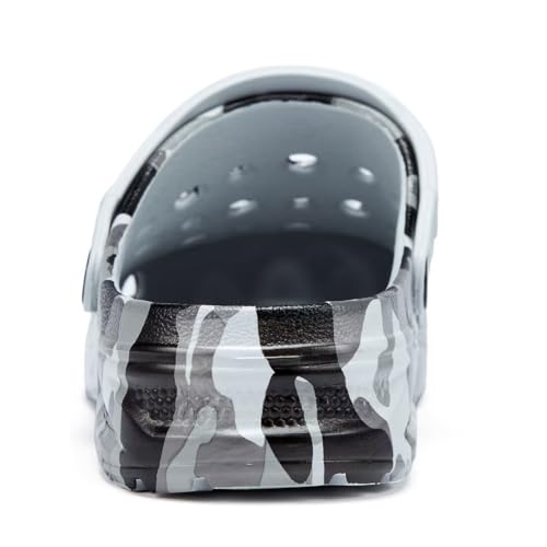 Image of Kids Boys&Girls Black Camouflage Clogs Children's Beach Shoes Classic Marbled Tie Dye Clog Little Kid