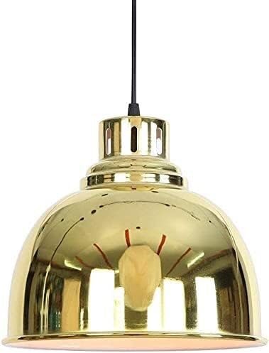 Lustre moderne à LED suspendu en métal doré pour table à manger et cuisine