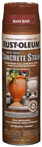 Rust-Oleum 247129 Concrete Stain Spray, Burnt Brick, 15-Ounce