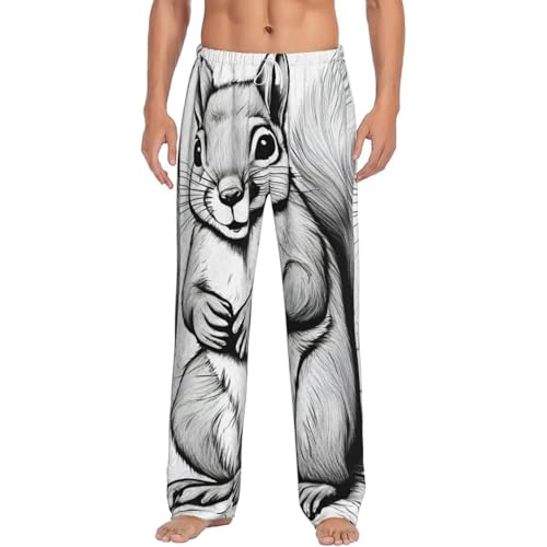 Pantalon de pyjama en flanelle pour homme écureuil vêtement détente