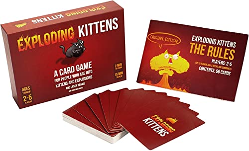 Toy Garage Exploding Kitten Card Game for Kids Adults Friends and Family Age 7 Years and up 2 to 5 Players (All Cards in Single Deck)