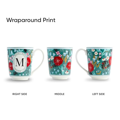 Image of Shay Alphabet Mug, 1 Pc, M, 300ml | Ceramic Mug |Glossy Finish | Ceramic Coffee Cup | Porcelain | Microwave Safe (Alphabet Mug - M)