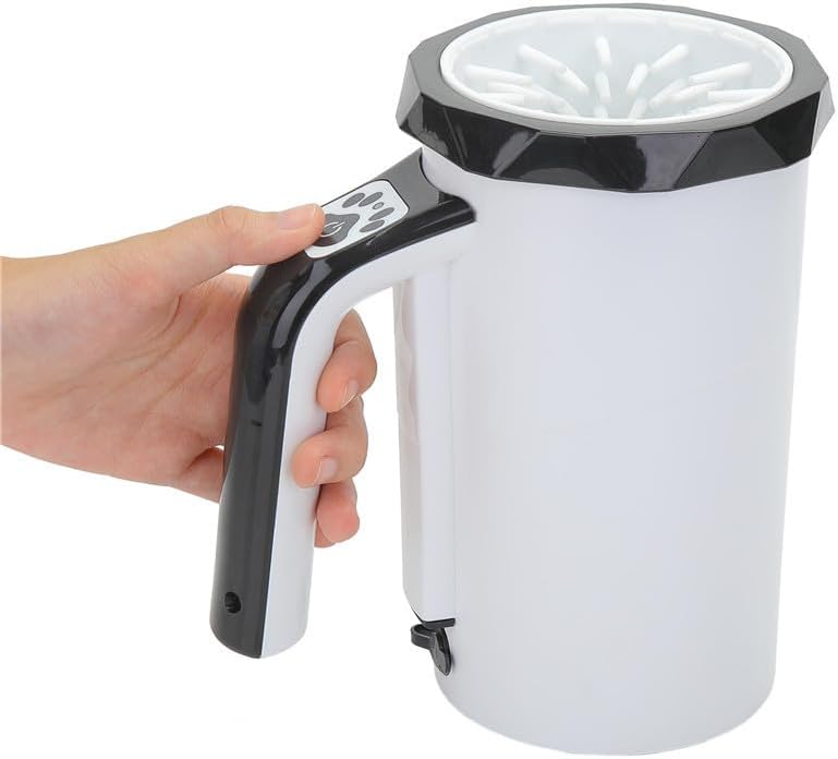 Bolivia's Automatic Dog Paw Cleaner, Black Rechargeable Dog Paw Washer Cup with Soft Silicone Brush, 2 in 1 Portable Pet Paw Cleaner, Dog Foot Washer Suitable for Big Dog and Cat Grooming