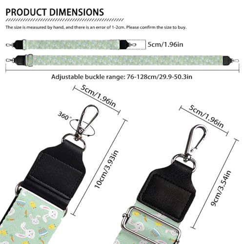 Image of Halloween Handbag Strap Canvas Purse Strap Colorful Bat Black Shoulder Strap Multicolor Bats Replacement Strap