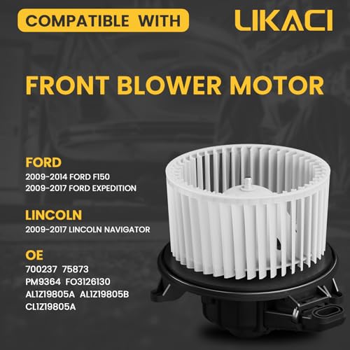 Image of Front Blower Motor for 2009 2010 2011 2012 2013 2014 Ford F150