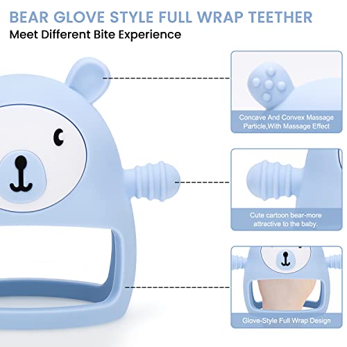 Image of Teething Toys for Babies 0-6 6-12 Months Infant, MISLILI Never Drop Food Grade Silicone Baby Teether Toys, Prevent Choking & Odorless, Less Dust and Hair Adhesion, Baby Gift