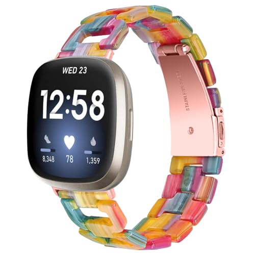 JUNENTER �����o���h Fitbit Versa 4/Versa 3/Sense 2/Sense �X�}�[�g�E�H�b�`�ƌ݊�������A�y�ʎ��v�X�g���b�v�����\�Ȏ��v�o���h�����p���X�g�o���h (#11)