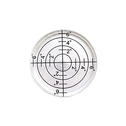 Driak 2PC 32mm/1.26" Mini Round Bubble Level Bullseye Spirit Level Bubble Spirit Level Multi Purpose Bulls Eye Level for Camera tripods, Weighing Scales, Compass, Construction