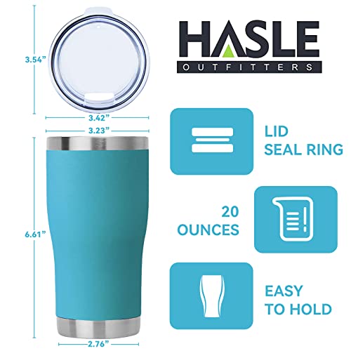 Image of HASLE OUTFITTERS 20 oz Tumbler Bulk, Stainless Steel Tumblers with Lid, Vacuum Insulated Tumbler, Double Wall Powder Coated Cup, coffee mugs, Sky Blue, 1 Pack