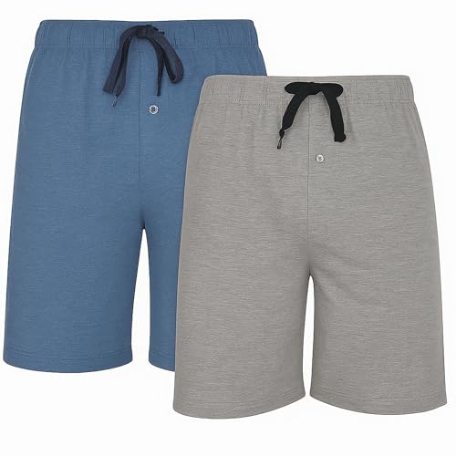 Hanes Men’s 2-Pack Cotton Sleep Shorts – Lightweight Lounge Bottoms 7.5