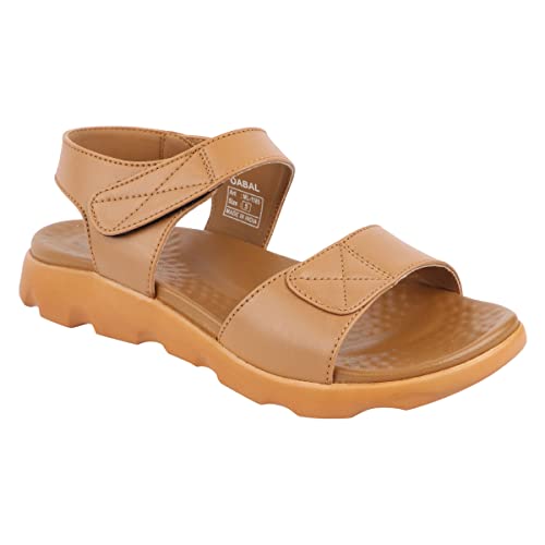 Image of Medifeet Women's Orthopedic Soft Sandals, Black, Comfort Walking Footwear with Adjustable Straps