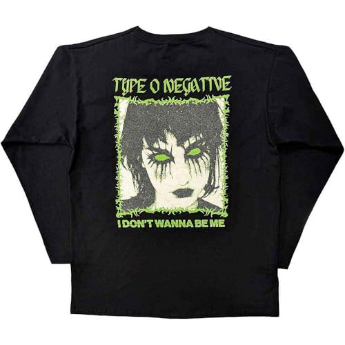 T-shirt Type O Negative I Don't Wanna Be Me noir manches longues unisexe
