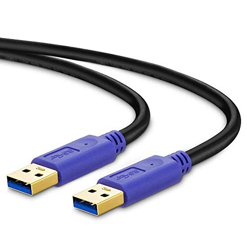 USB to USB Cable 12Ft, USB 3.0 A to A Cable Type A Male to Male Cable Cord for Data Transfer Hard Drive Enclosures, Printers, Modems, Cameras