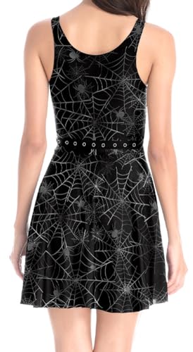 Image of Sister Amy Girl Printed Elastic Sleeveless Shaping Breathable Camisole Skater Dress