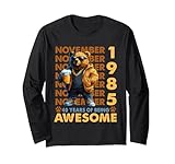 40th birthday bear legends november 1985 40 years old mens maglia a manica