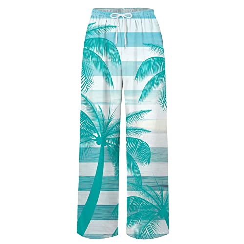 Pants For Men,White Linen Pants Men's Fashion Loose Casual Cotton Linen Pants Printed Wide Leg Yoga Beach With Pockets Linen Pants Men Mens Casual Beach Lightweight Summer Pants For Men Blue,L #TOP2