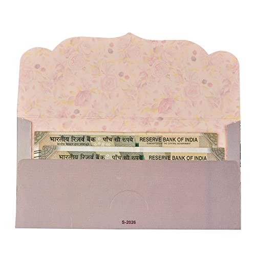 Image of Fonsie cash shagun fancy design envelopes pack of 50 for gifting money on wedding gift, baby shower, shagun, family gatherings(Purple).