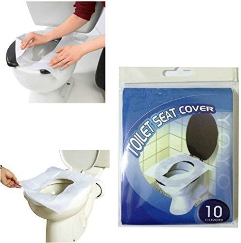 RIANZ Flushable and Disposable Paper Toilet Seat Covers to Avoid Direct Contact with Unhygienic Seats (Pack of 20 pcs)