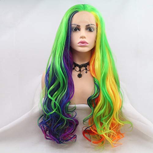 Perruque multicolore xiweiya pour sublimer vos soirées et festivals - 2