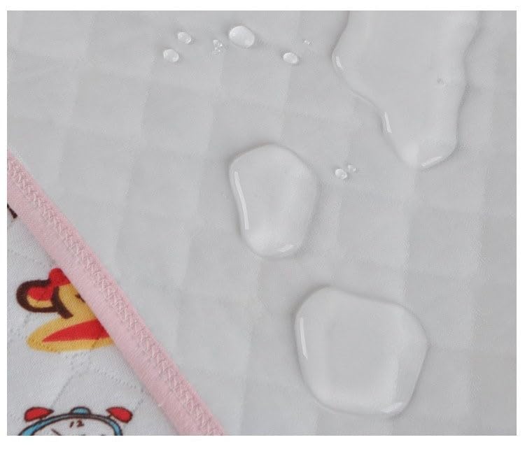 Image of MUMMAMIA Soft Cotton Baby Waterproof & Breathable Nappy /Diaper Changing Mat - Washable and Reusable- Waterproof & Breathable (20*28 inch) Pack of 2