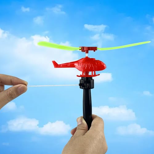 Image of 5PCS Flying Spinner Helicopters Planes 360Rotating Airplanes Helicopter Airplane for Boys Girls Goodie Bag Stuffers Classroom Prizes Bulk Flying Toys Party Favors(Random Color