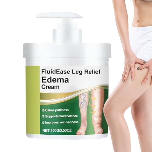 Crema de edema, 100 g de crema anti hinchazón para piernas, edemas hidratantes relieves tratamientos con las piernas cremas, tensión relajante para hombres y mujeres para todos los tipos de piel