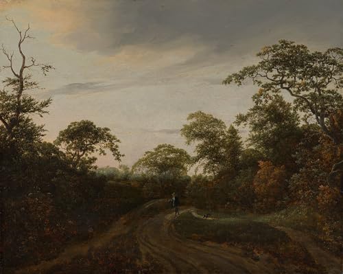 Cuadro de paisaje en lienzo para un dormitorio elegante y relajante con atardecer Jacob Van Ruisdael