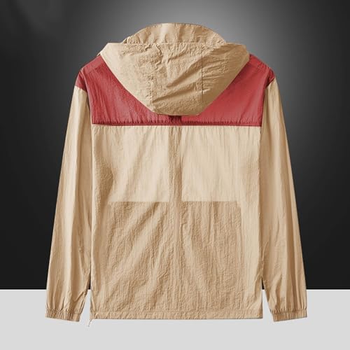 Men's UPF 50+ Sun Protection Hoodies Casual Lightweight Comfy Solid Summer Outfits Full Zip Shirts with Pocket 20254