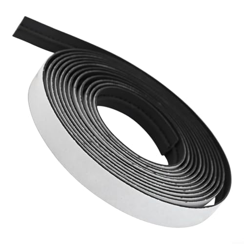 Hosrivae Zierleiste aus PU-Leder, Schwarz/Blau, für Armaturenbrett-Aufkleber, 3 m, flexibel oder Auto- und Streifendekoration, Dekoration – Tür-DIY-Kleber