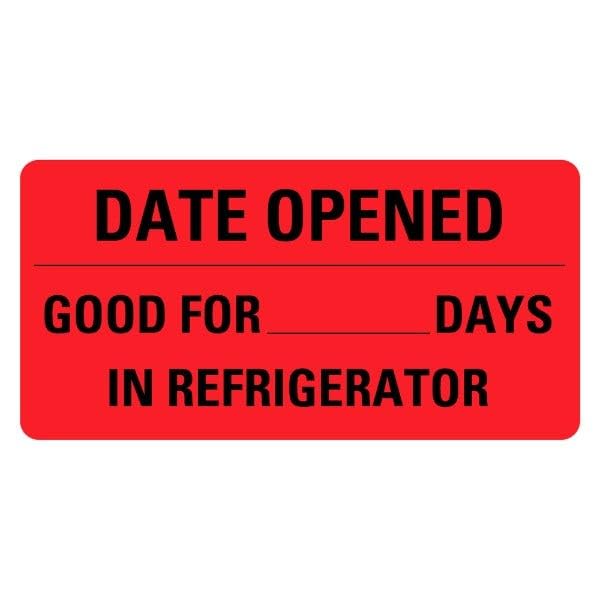 LabelValue.com | Date Opened Food Service Medical Labels LV-MFSL10