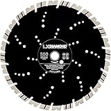 ✅ 𝐓𝐄𝐂𝐇𝐍𝐈𝐒𝐂𝐇𝐄 𝐃𝐀𝐓𝐄𝐍 - 350mm x 25,4mm - das Sägeblatt hat eine Segmentbreite von 3,2mm - Segmenthöhe 15mm - geeignet für Nass- und Trockenschnitt