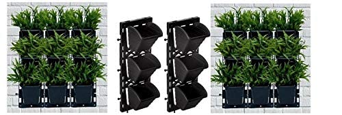 KAANTA CHAMUCH Plastic Multilayer Vertical Planter Set with 2 Frames and 6 Pots (Black, Standard), 2 Pieces (B0BVJYF7PC) Amazon Price History, Amazon Price Tracker