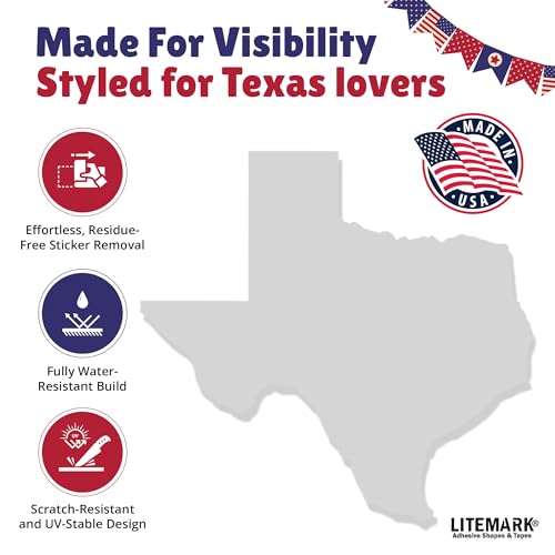 Autocollants réfléchissants casque de sécurité Texas vinyle