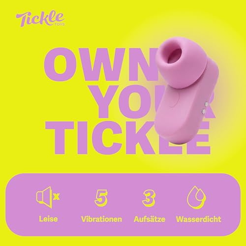 Tickle Toys® Mini Vibrator | Sex spielzeug Vibratorensets Für Frauen | Kleine Teaser Für Externe Stimulation | 5 Intensitätsstufen 3 Aufsätze | Körperfreundliches Silikon | Tiny Tease Lila